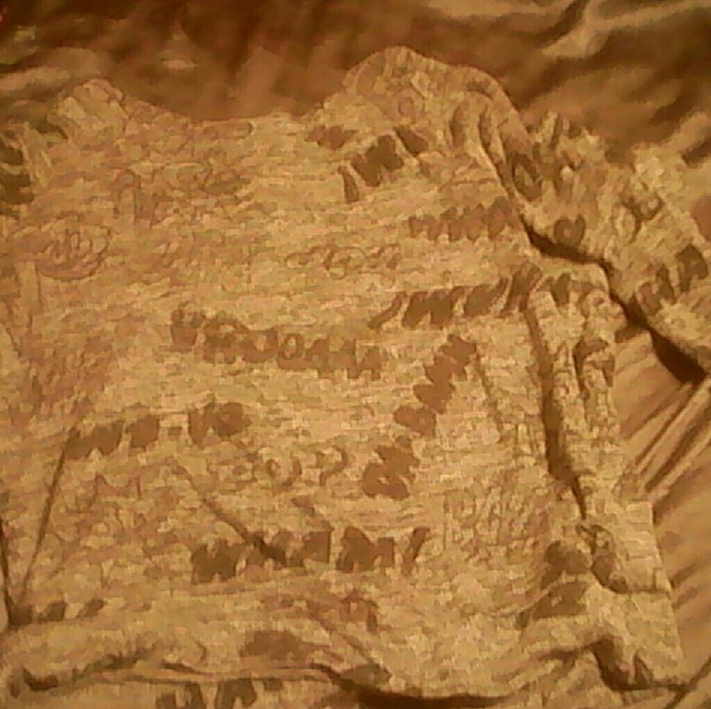 Comic print sheer sweater